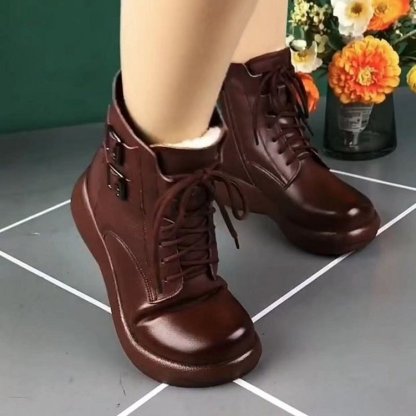 🔥Last Day Promotion 60% OFF - Women's Fashionable Warm Thick-Sole Genuine Leather Boots
