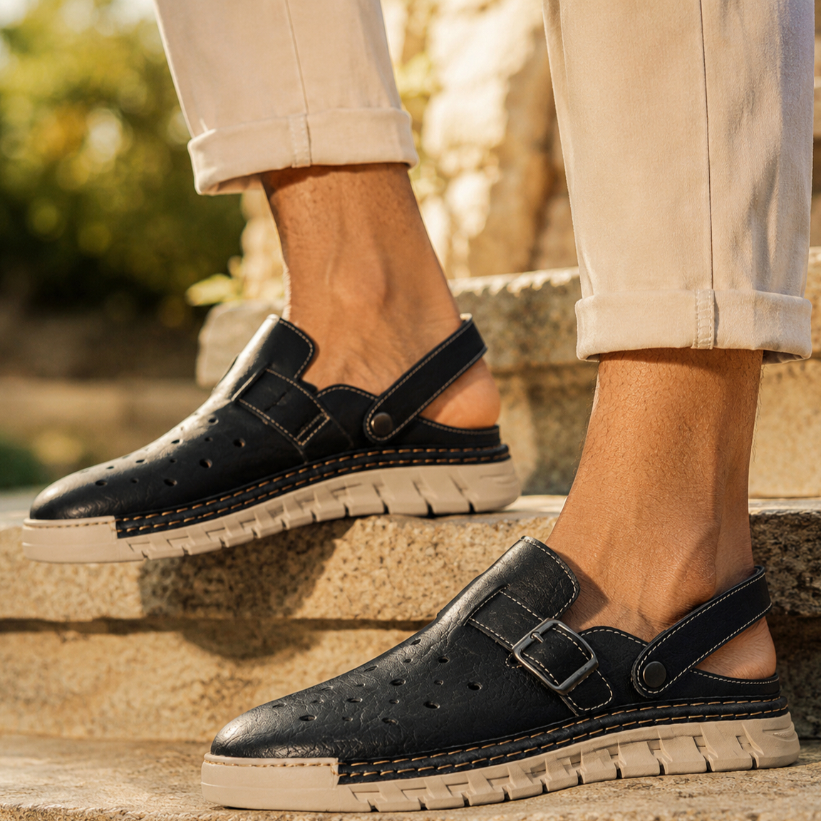 🔥LAST DAY - 50% OFF🛒Men's Comfortable Breathable Leather Sandals