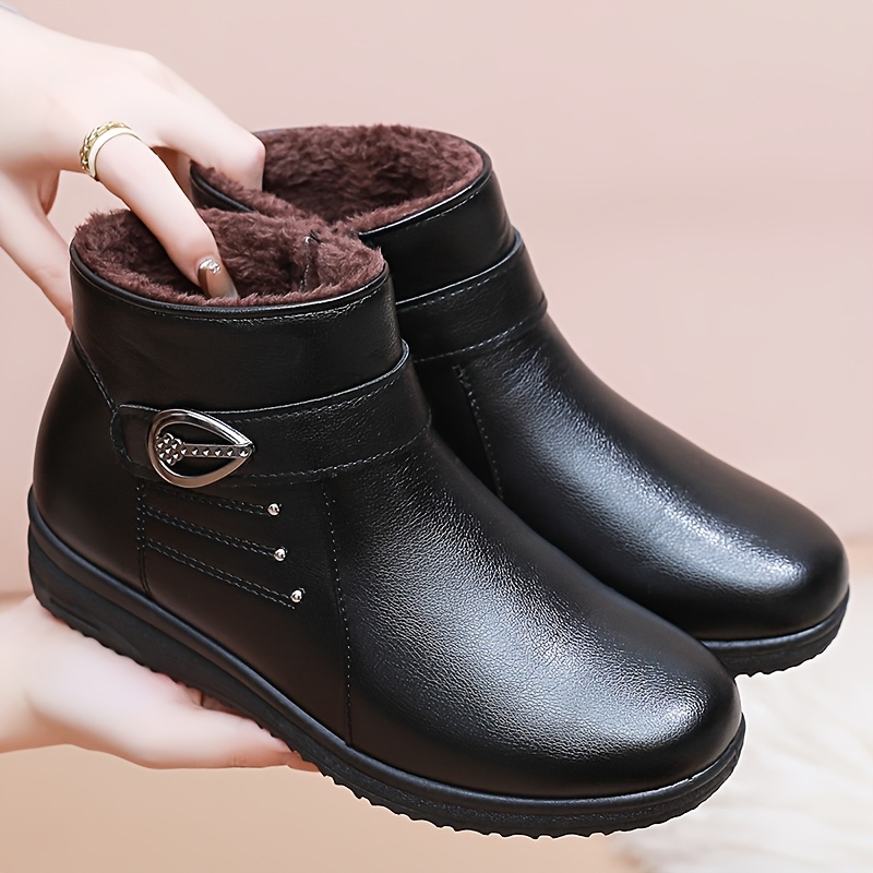 🔥Last Day Promotion 50% OFF - Women's Warm Soft-Sole Non-Slip Genuine Leather Boots