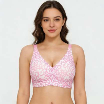 🔥LAST DAY 70% OFF - Super Firming Leopard Print Jelly Bra | Women Wirefree Bras 👍No More Sagging Breasts
