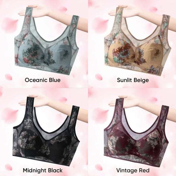 🔥LAST DAY 70% OFF - 🎁 Super gather bra | Ice Silk Lace Cooling Comfort Bra