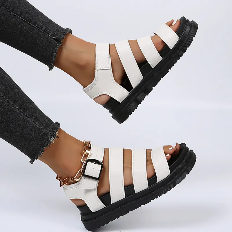 🔥Last Day Promotion 50% OFF - Women's Fashionable Comfort Thick Sole Orthopaedic Leather Sandals