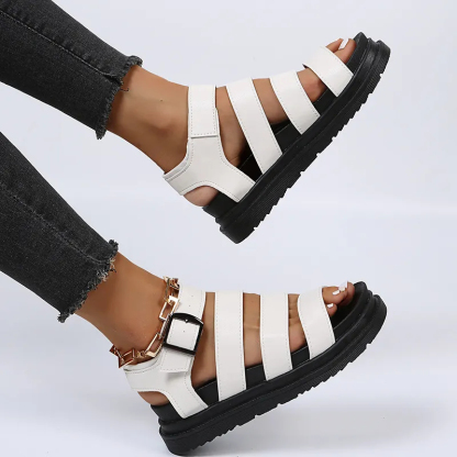 🔥Last Day Promotion 50% OFF - Women's Fashionable Comfort Thick Sole Orthopaedic Leather Sandals