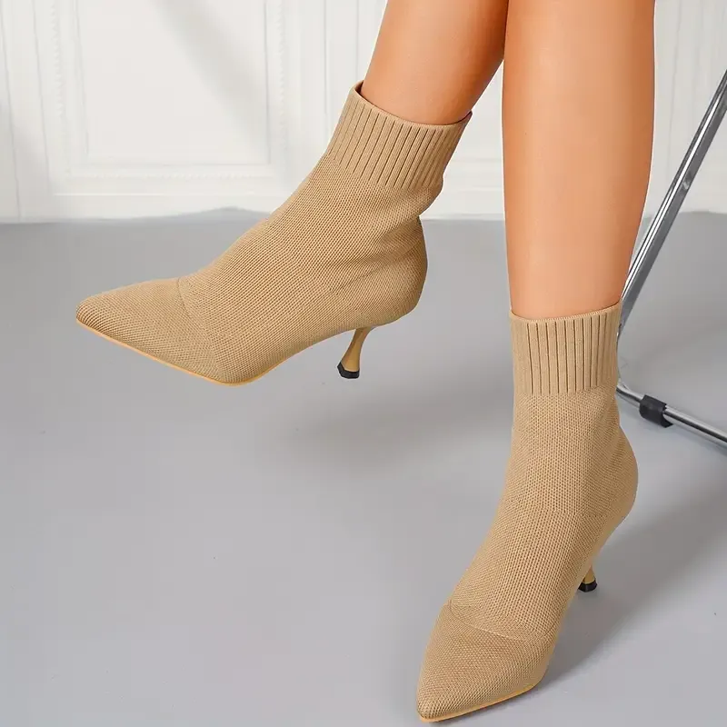 🔥Last Day Promotion 50% OFF - Women's Elegant Comfort Knitted High Heeled Boots