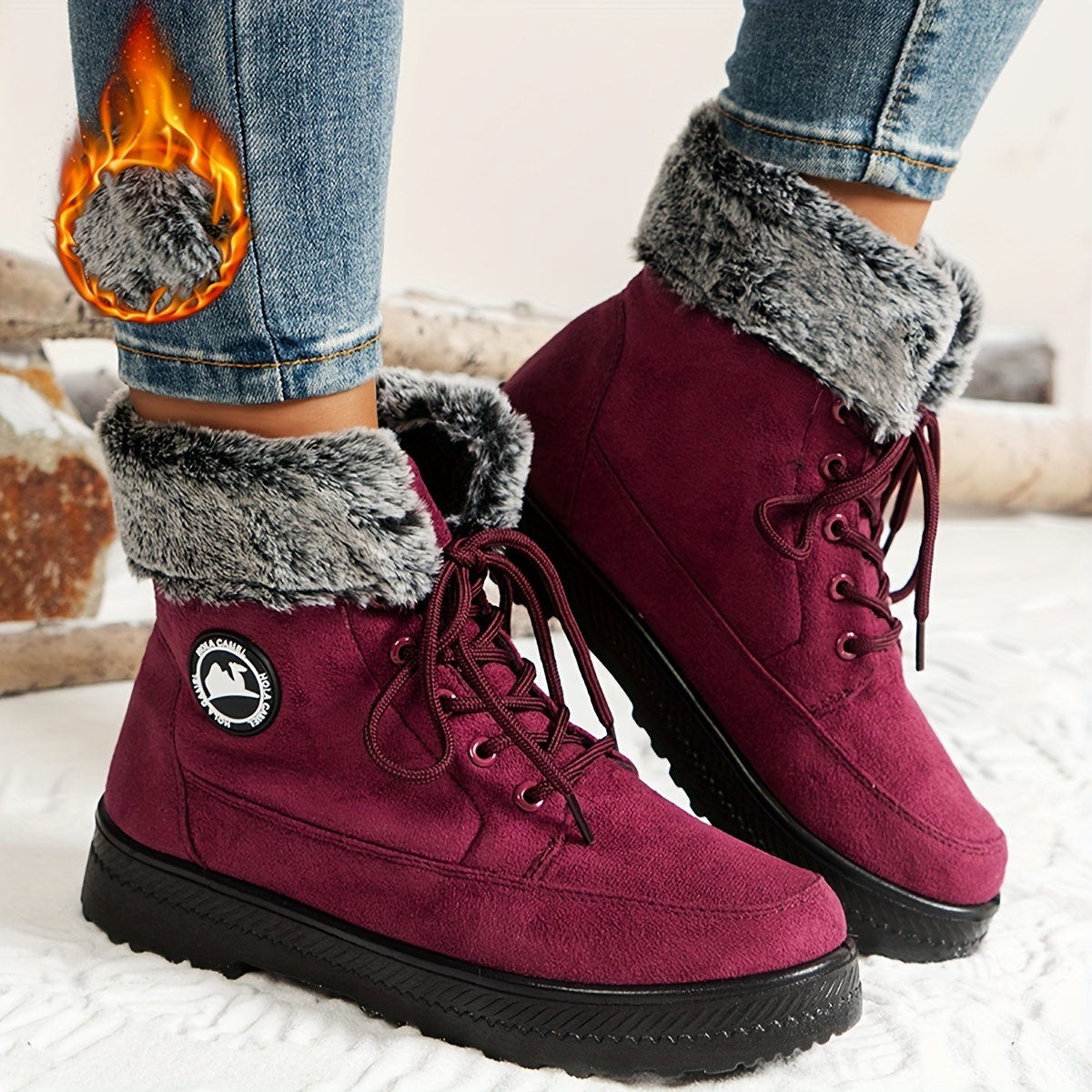 🔥Last Day Promotion 50% OFF - Women'S Winter Warm Fleece-Lined High-Top Boots