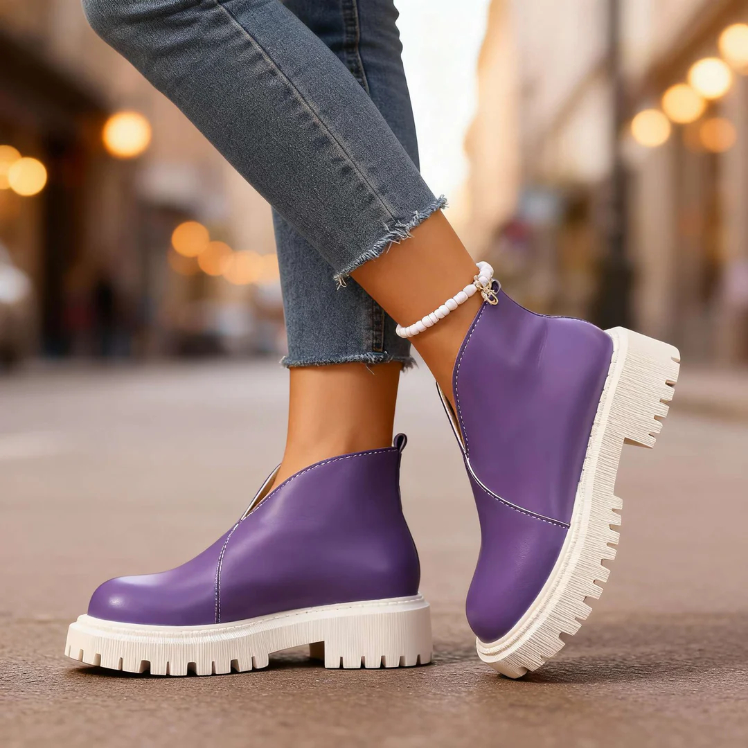 🔥Last Day Promotion 50% OFF - Women's Fashionable Chunky Heel Leather Chelsea Orthopaedic Boots