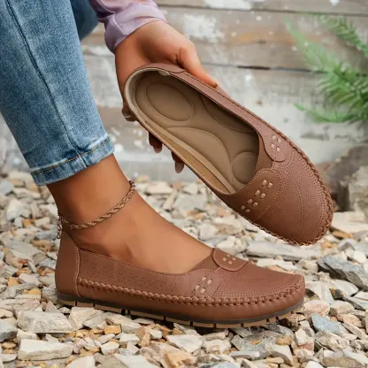 🔥Last Day Promotion 50% OFF - Women's Breathable Vintage Style Leather Loafers