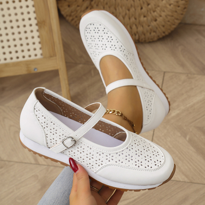 🔥Last Day Promotion 50% OFF - Women's Breathable Leather Orthopaedic Casual Shoes