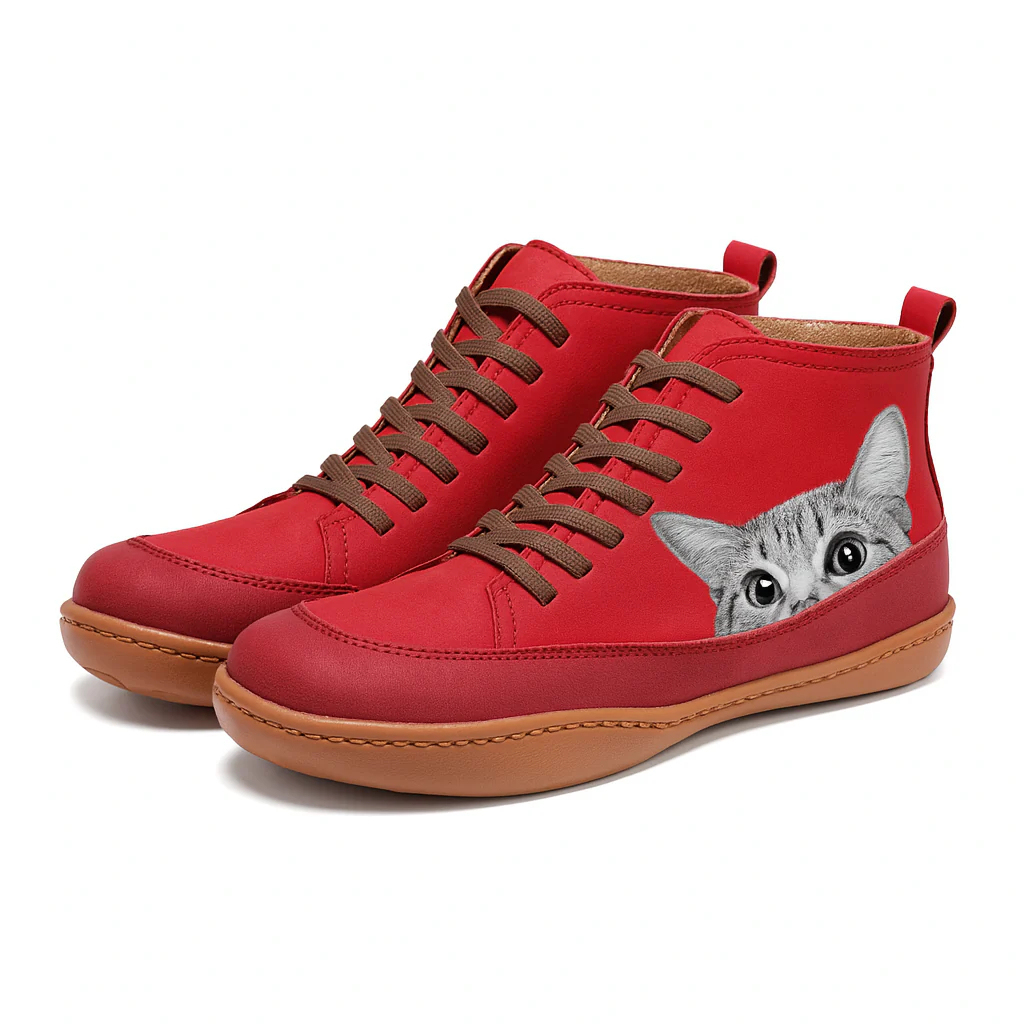 🔥Last Day Promotion 50% OFF - Women's Comfortable Cat Print Orthopaedic Sneakers