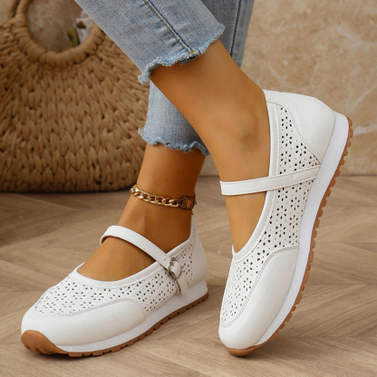 🔥Last Day Promotion 50% OFF - Women's Breathable Leather Orthopaedic Casual Shoes