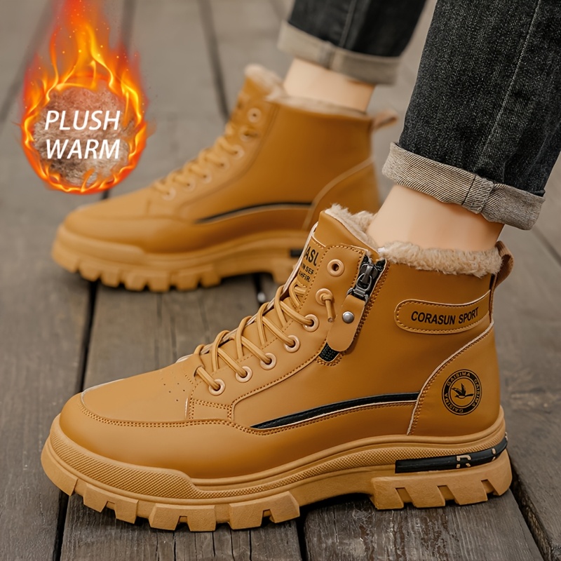 🔥Last Day! 50% OFF - Men's Non-Slip Thermal Leather Snow Boots