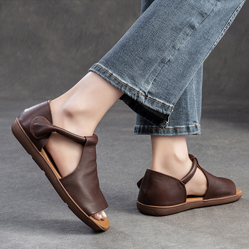 🔥Last Day Promotion 50% OFF - Women's Vintage-Style Genuine Leather Casual Sandals
