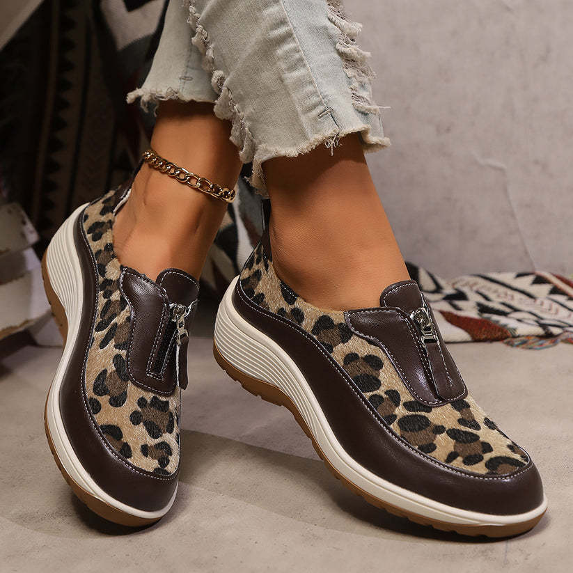 🔥Last Day Promotion 50% OFF - Women's Comfort Soft Sole Leopard Leather Orthopedic Shoes