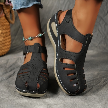 🔥Last Day Promotion 50% OFF - Women's Comfortable Cut-out Wedge Orthopaedic Sandals