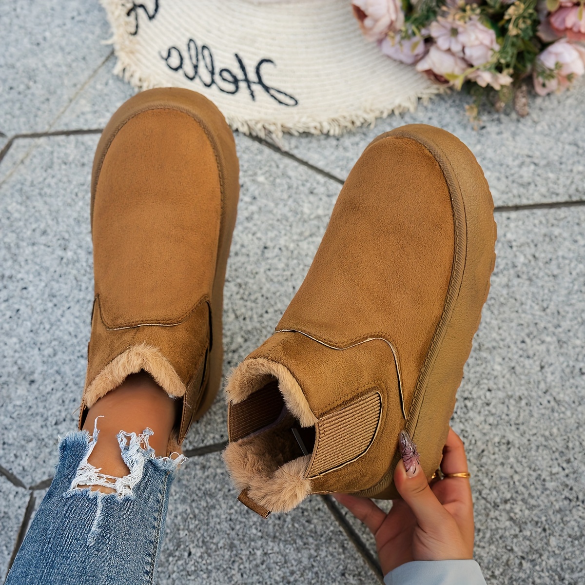 🔥Last Day Promotion 50% OFF - Women's Warm Fleece-Lined Ankle Boots