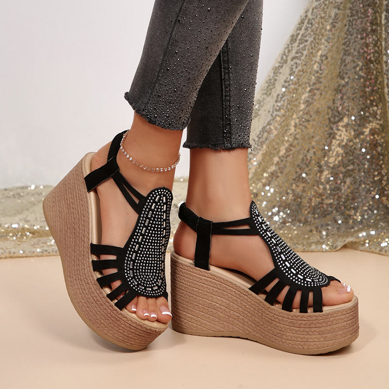 🔥Last Day Promotion 50% OFF - Women’s Rhinestone-Embellished Thick-Soled Orthopaedic Sandals