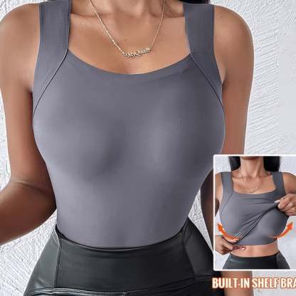 🔥Last Day Promotion 50% OFF - 💐Women's U Neck Thermal Tank Tops with Built-In Bra