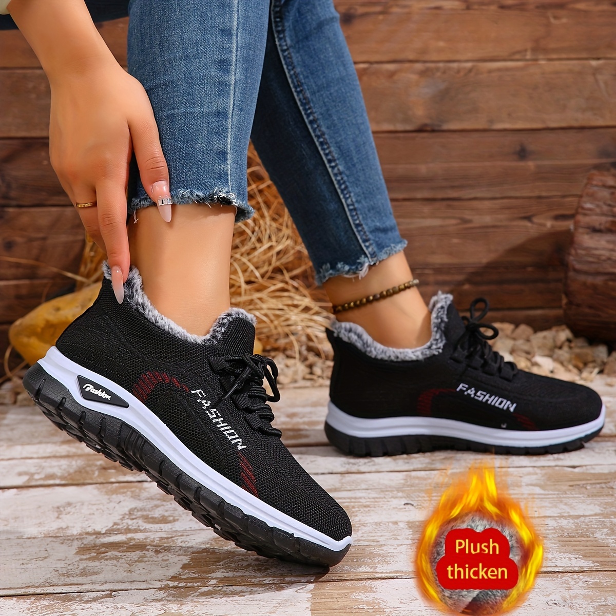 🔥Last Day Promotion 50% OFF - Women's Winter Warm Fleece-Lined Orthopaedic Sneakers