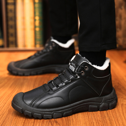 ⏰Last Day! 50% OFF 🔥Men's Thermal High-Top Genuine Leather Orthopaedic Shoes