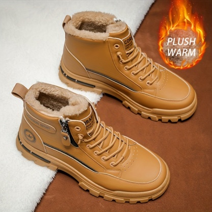 🔥Last Day! 50% OFF - Men's Non-Slip Thermal Leather Snow Boots