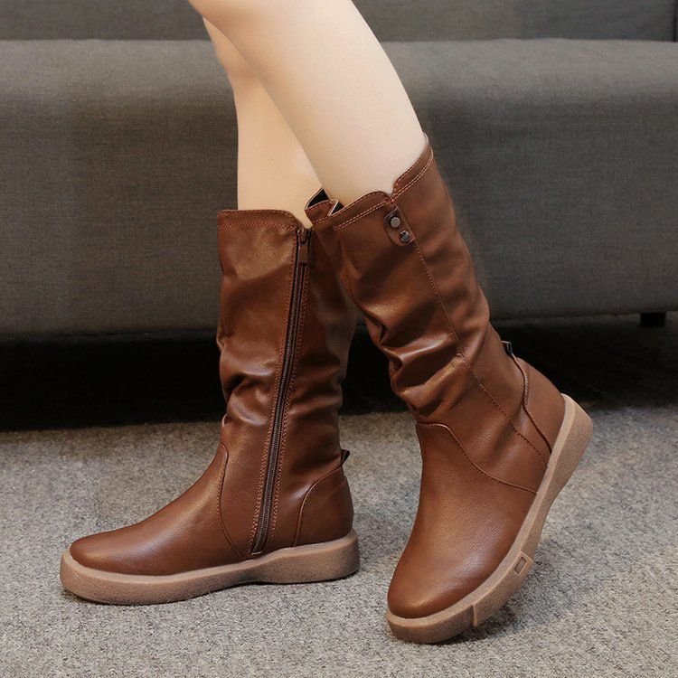 🔥Last Day Promotion 50% OFF - Women's Waterproof Warm Leather Vintage Boots