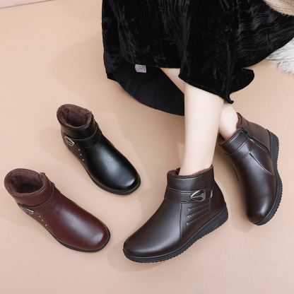 🔥Last Day Promotion 50% OFF - Women's Warm Soft-Sole Non-Slip Genuine Leather Boots