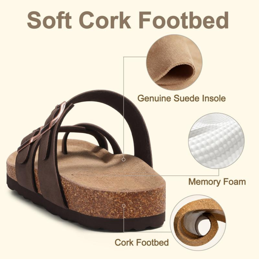 🔥Last Day Promotion 50% OFF -  Women’s Comfort Toe Loop Cork Sandals