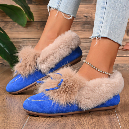 🔥Last Day Promotion 50% OFF - Women's Warm Plush Bow Casual Shoes