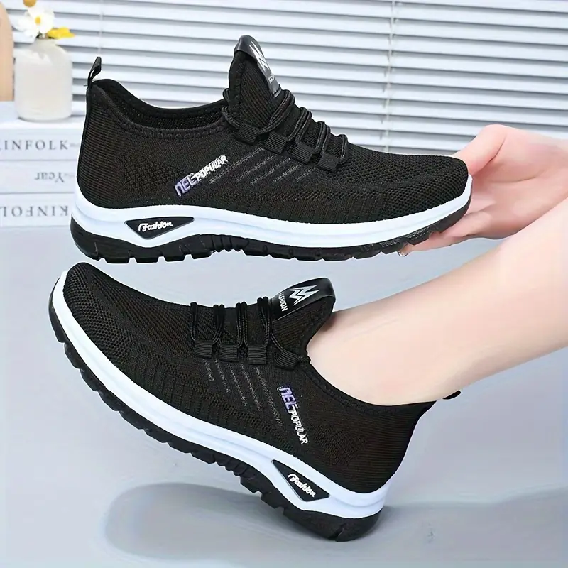   womens casual outdoor running walking daily   slip on mesh sneakers with side pattern and double layer sole 5