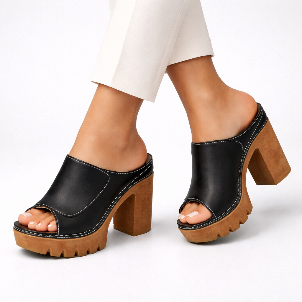🔥Last Day Promotion 50% OFF - Women’s Platform Leather Orthopaedic Heels