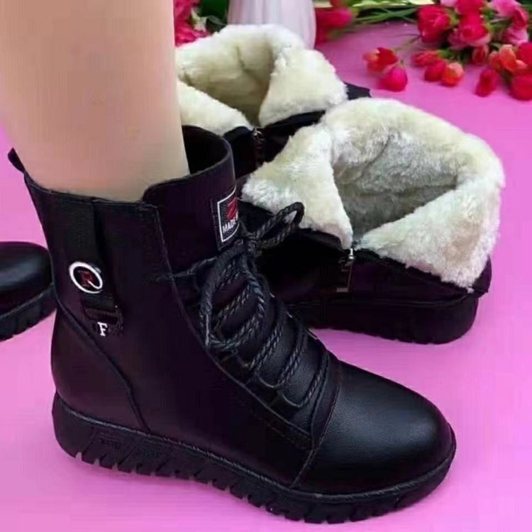 🔥Last Day Promotion 50% OFF - Women's Warm Non-slip Leather Ankle Boots