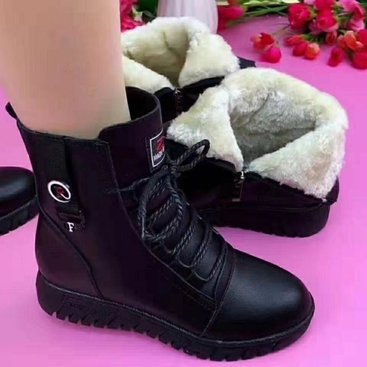 🔥Last Day Promotion 50% OFF - Women's Warm Non-slip Leather Ankle Boots