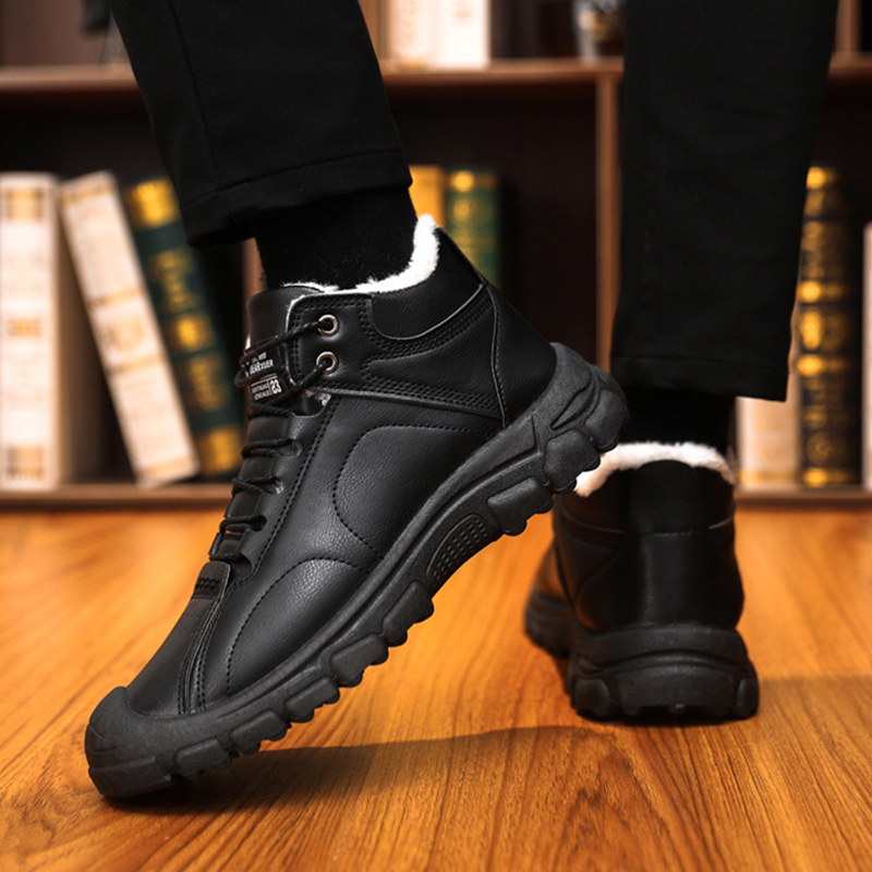 ⏰Last Day! 50% OFF 🔥Men's Thermal High-Top Genuine Leather Orthopaedic Shoes