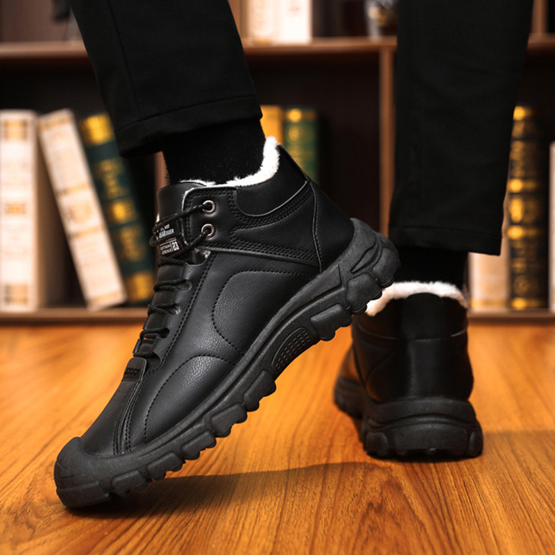 ⏰Last Day! 50% OFF 🔥Men's Thermal High-Top Genuine Leather Orthopaedic Shoes