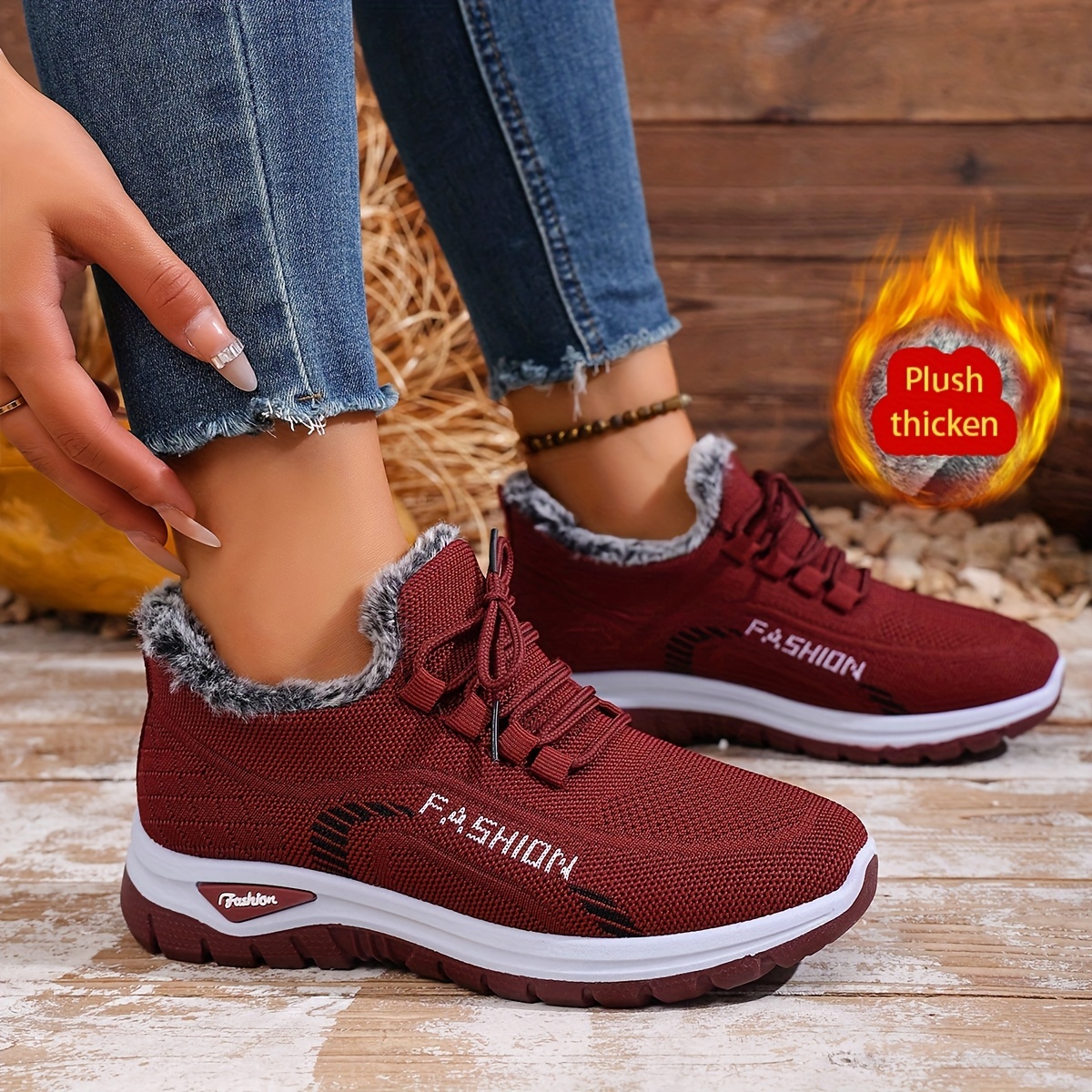 🔥Last Day Promotion 50% OFF - Women's Winter Warm Fleece-Lined Orthopaedic Sneakers