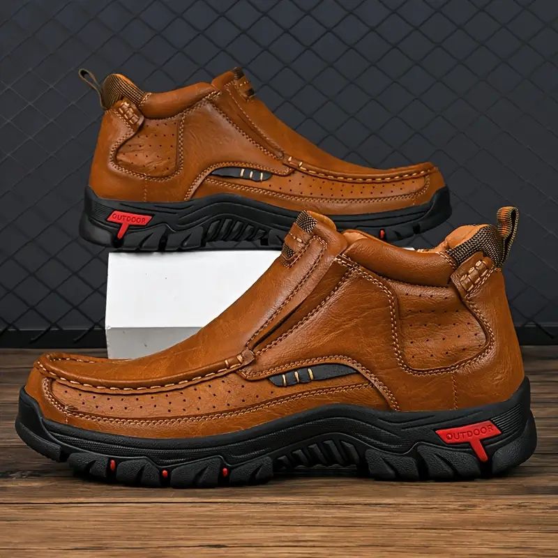 ⏰Last Day! 50% OFF 🔥Men's Handcrafted Leather Waterproof Non-Slip Ankle Boots