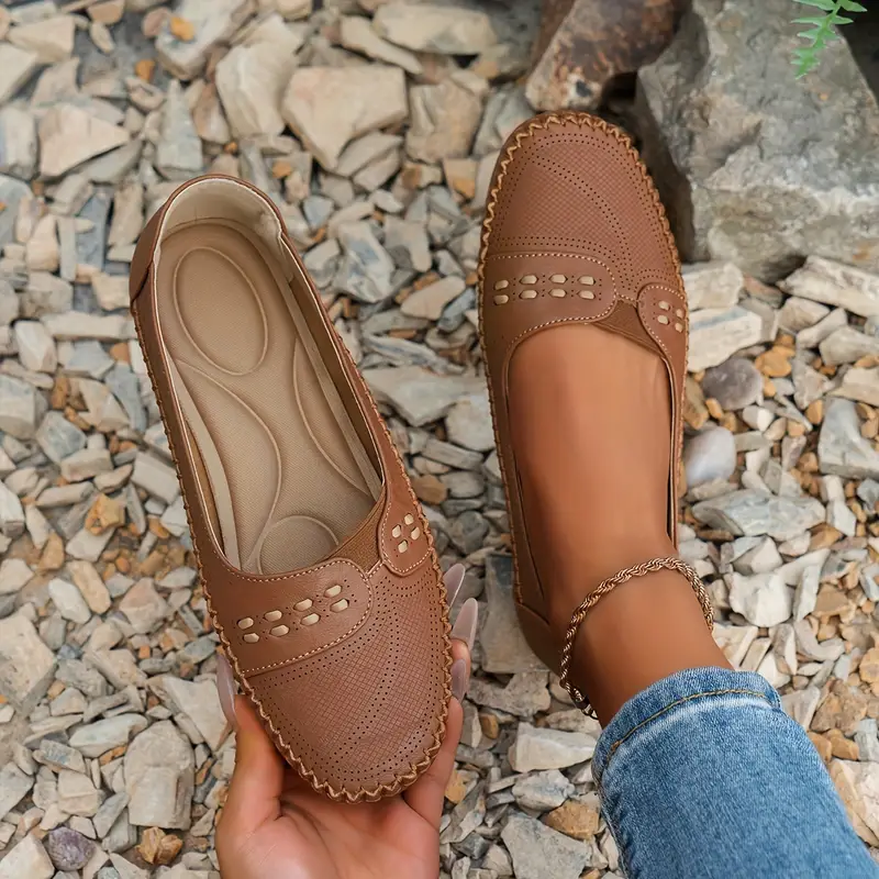 🔥Last Day Promotion 50% OFF - Women's Breathable Vintage Style Leather Loafers