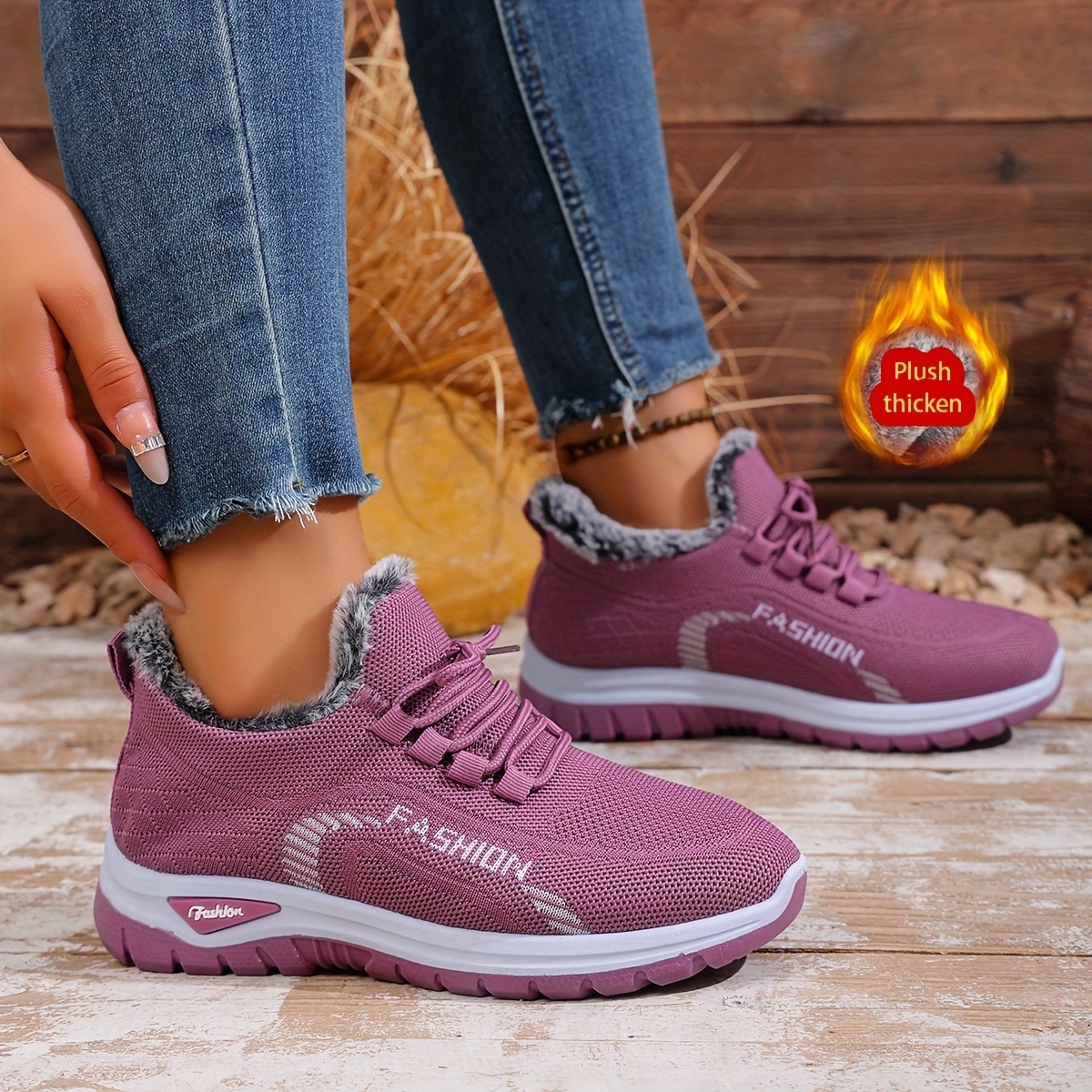 🔥Last Day Promotion 50% OFF - Women's Winter Warm Fleece-Lined Orthopaedic Sneakers