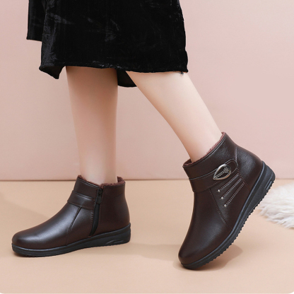 🔥Last Day Promotion 50% OFF - Women's Warm Soft-Sole Non-Slip Genuine Leather Boots