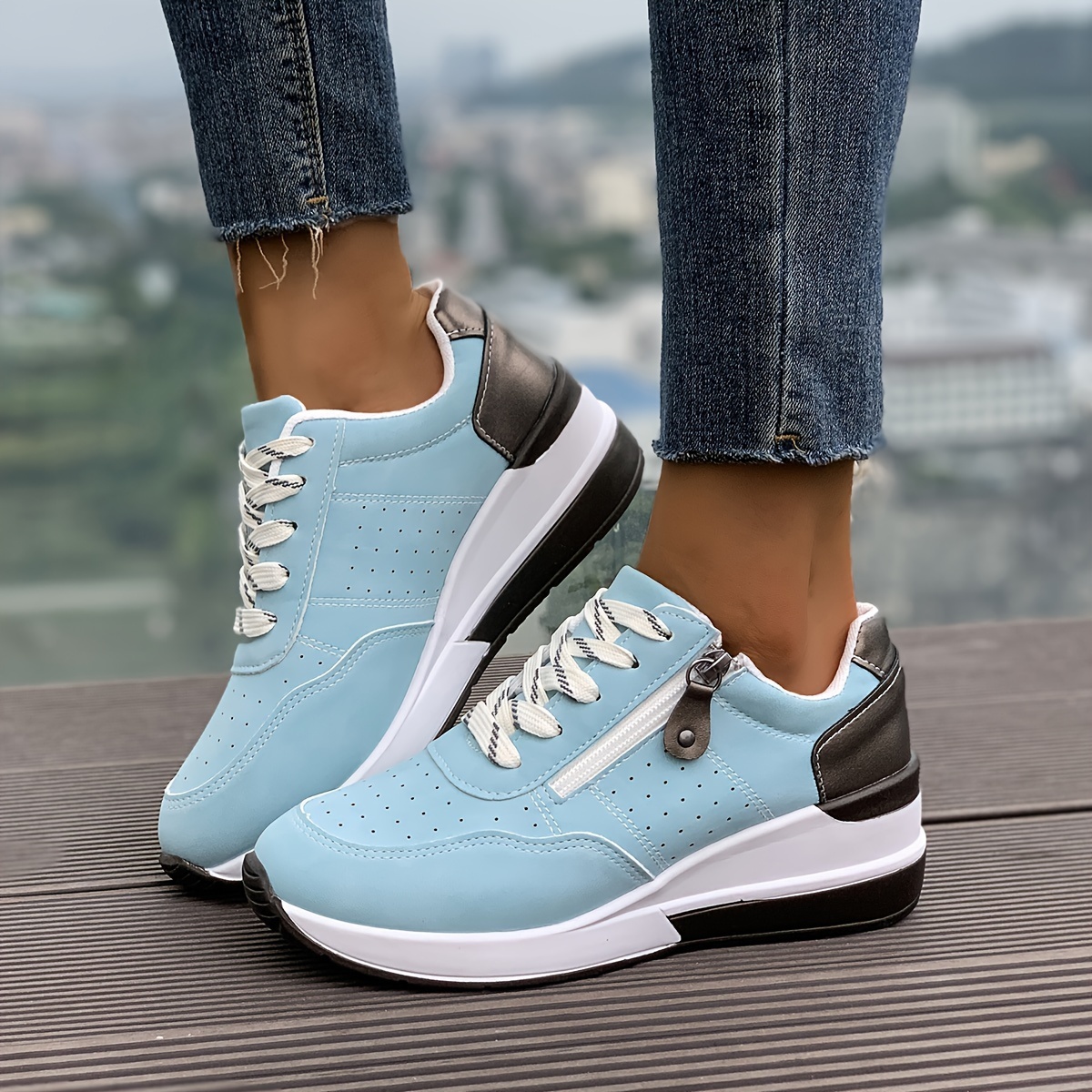 🔥Last Day Promotion 50% OFF - Women's Fashionable Comfortable Side-Zip Thick-Sole Orthopaedic Sneakers