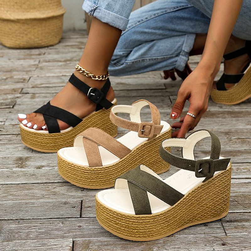 🔥Last Day Promotion 50% OFF - Women's Slope Heel Thick Bottom Orthopaedic Sandals
