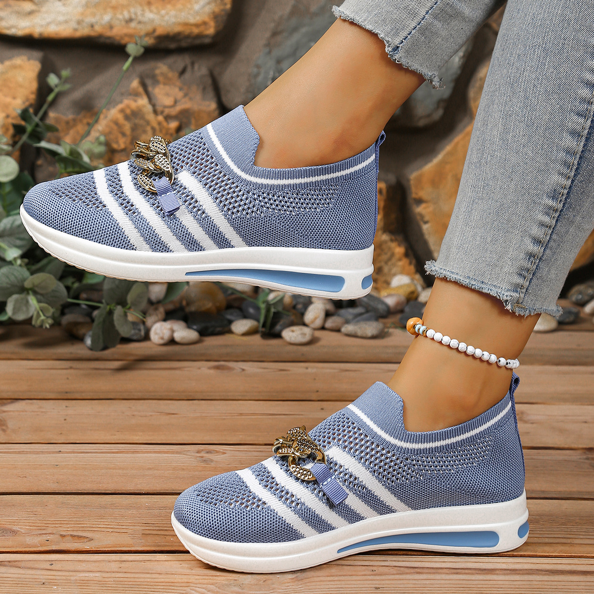 🔥Last Day Promotion 50% OFF - Women's Breathable Slope Heel Soft Sole Orthopaedic Casual Shoes