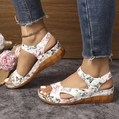 🔥Last Day Promotion 50% OFF - Women's Velcro Comfort Wedge Orthopaedic Sandals