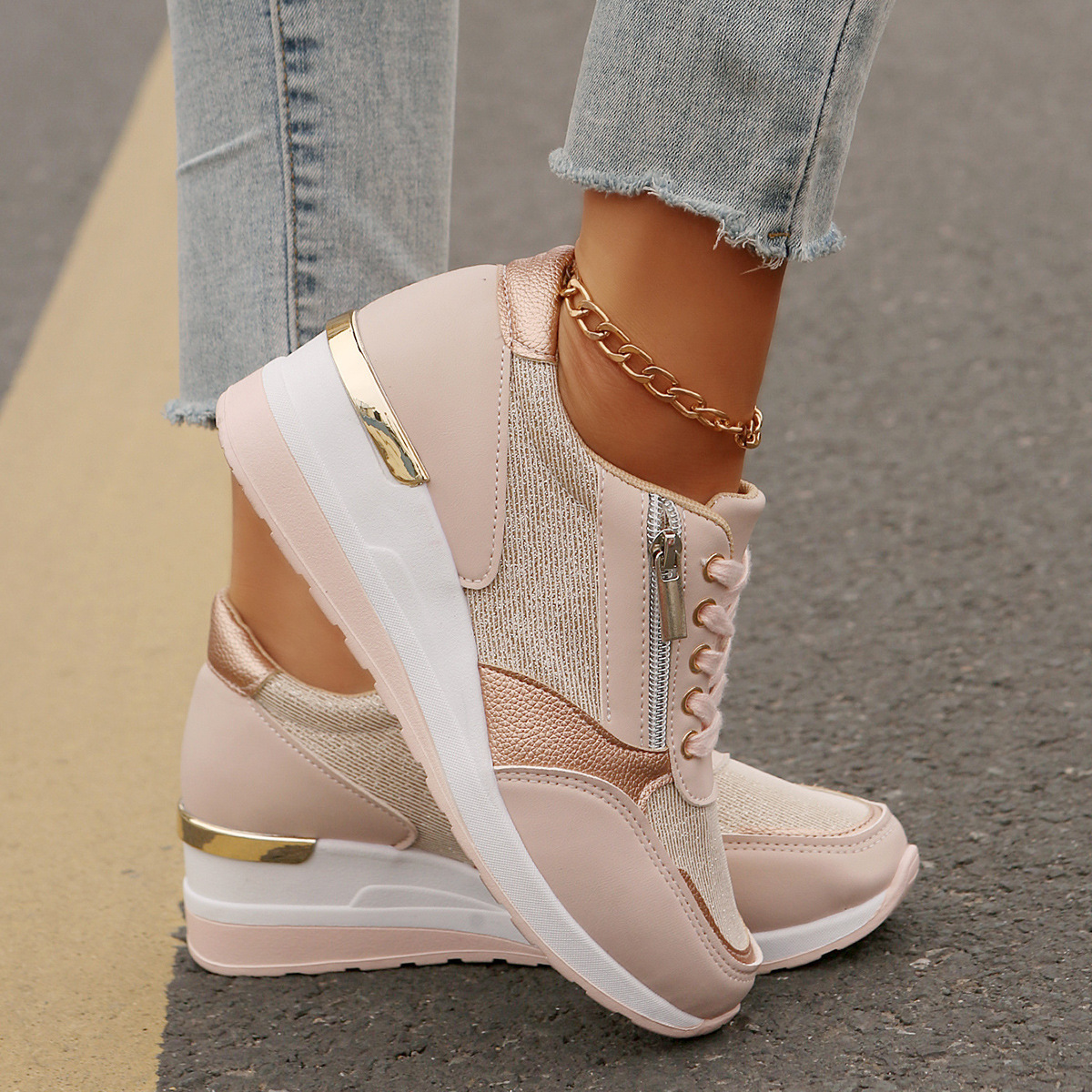 🔥Last Day Promotion 50% OFF - Women's Comfortable Wedge Orthopaedic Sneakers