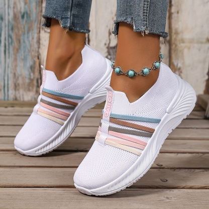 🔥Last Day Promotion 50% OFF - Women's Water-Colour Striped Breathable Casual Shoes