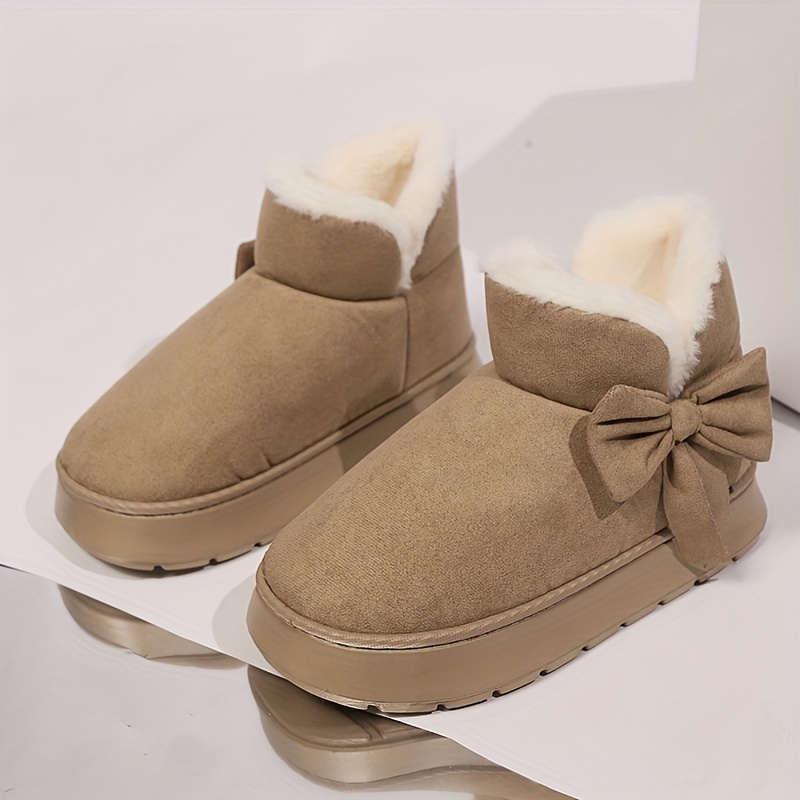 🔥Last Day Promotion 50% OFF - Women's Elegant Bow-Adorned Cozy Plush-Lined  Snow Boots
