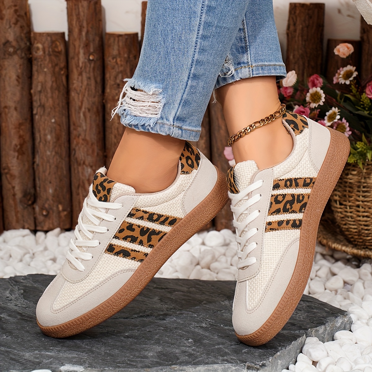 🔥Last Day Promotion 50% OFF - Women's Retro Leopard Print Women's Casual Sneakers
