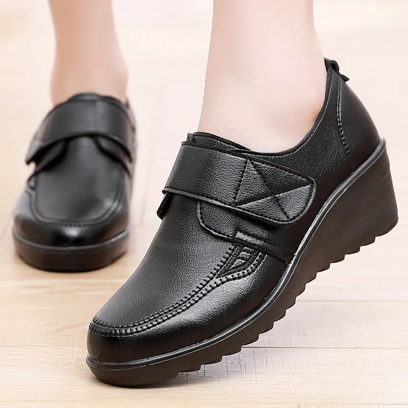 🔥Last Day Promotion 50% OFF -  Women’s Comfortable Breathable Genuine Leather Wedge Shoes