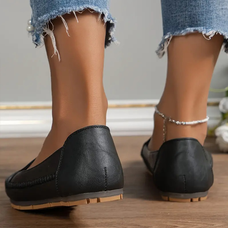 🔥Last Day Promotion 50% OFF - Vintage Rhinestone Fashion Women's Leather Orthopaedic Shoes