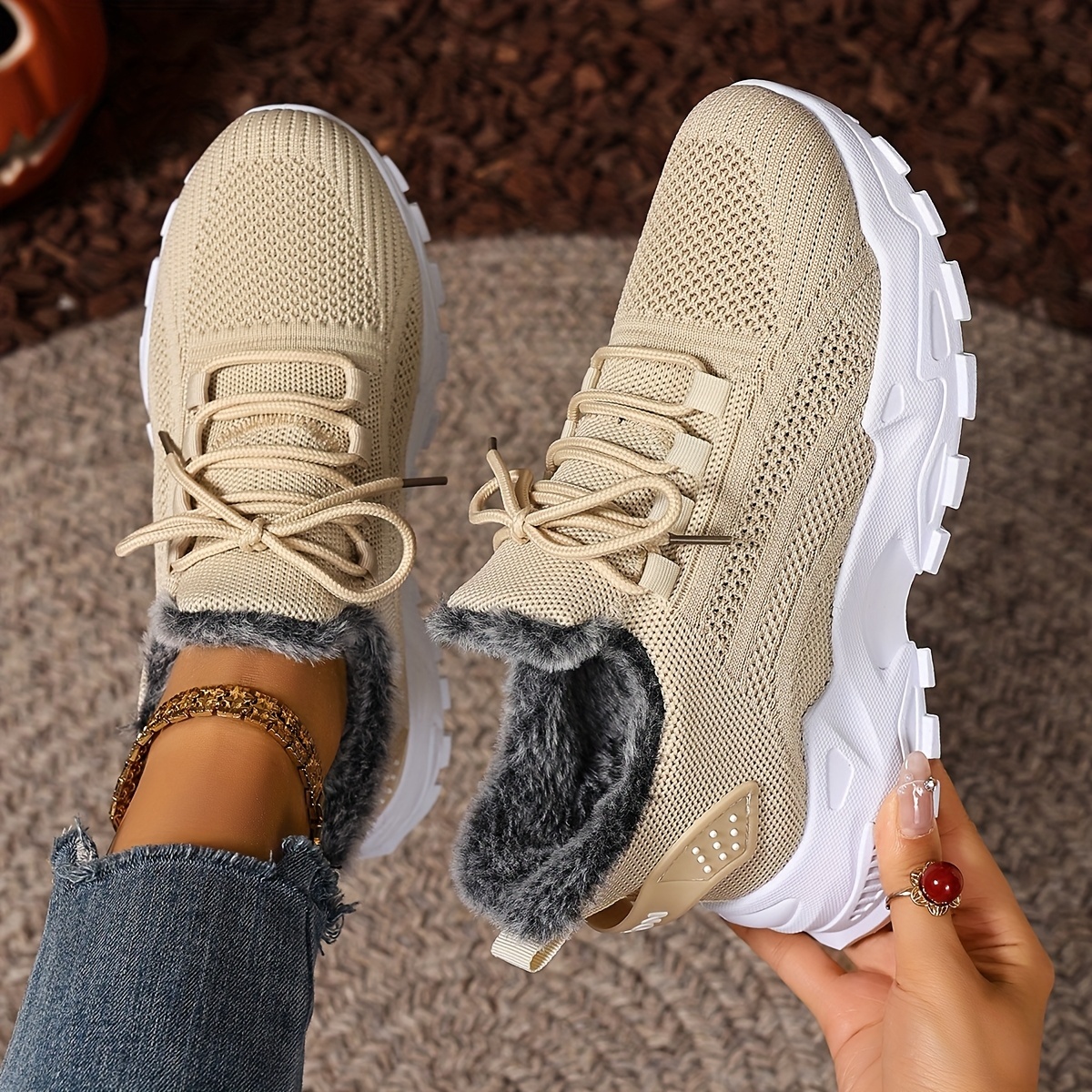 🔥Last Day Promotion 50% OFF - Women'S Winter Warm Fleece-Lined Orthopaedic Sneakers